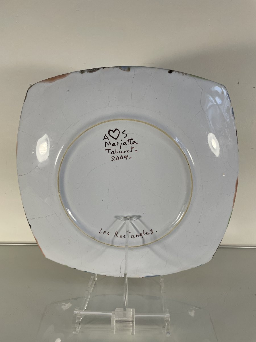 Marjatta Taburet (1931-) -  Grande assiette décorative-photo-2