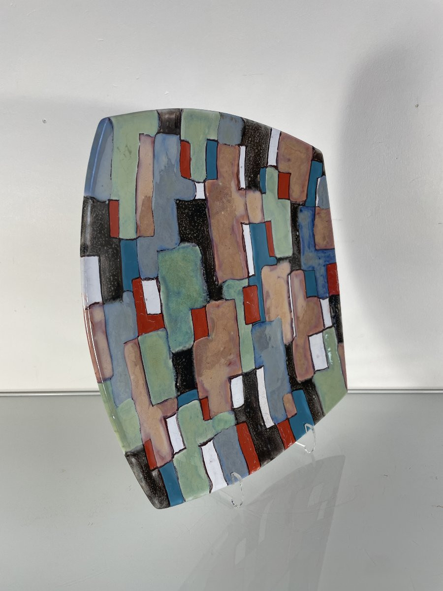 Marjatta Taburet (1931-) -  Grande assiette décorative-photo-3