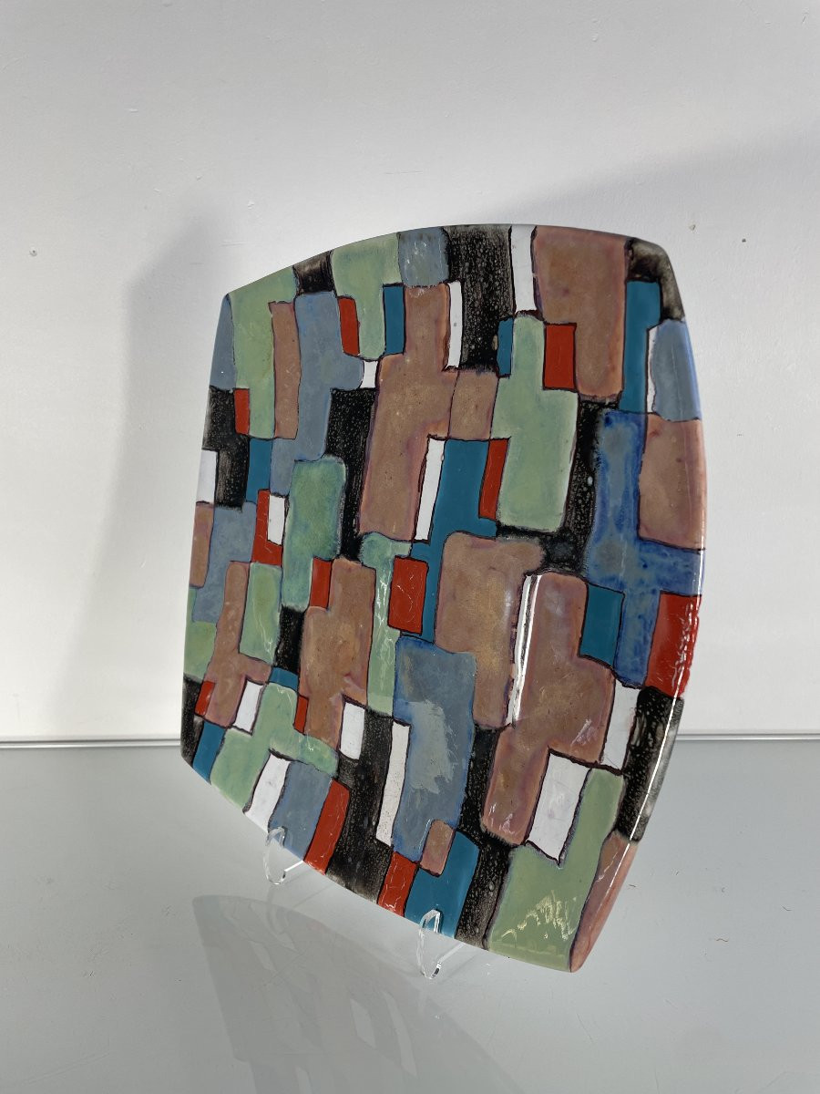 Marjatta Taburet (1931-) -  Grande assiette décorative-photo-4