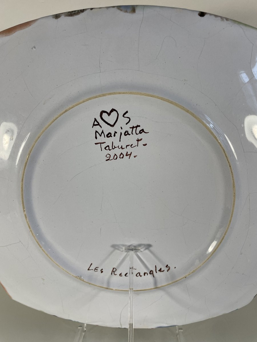 Marjatta Taburet (1931-) -  Grande assiette décorative-photo-1