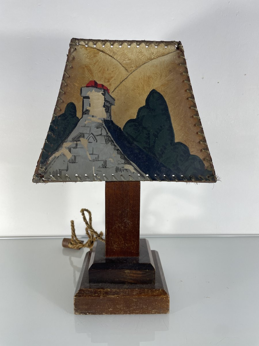 Paul Fouillen  (1899-1958) - Lampe Art Deco-photo-2