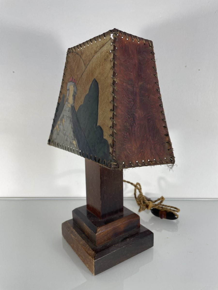 Paul Fouillen  (1899-1958) - Lampe Art Deco-photo-3