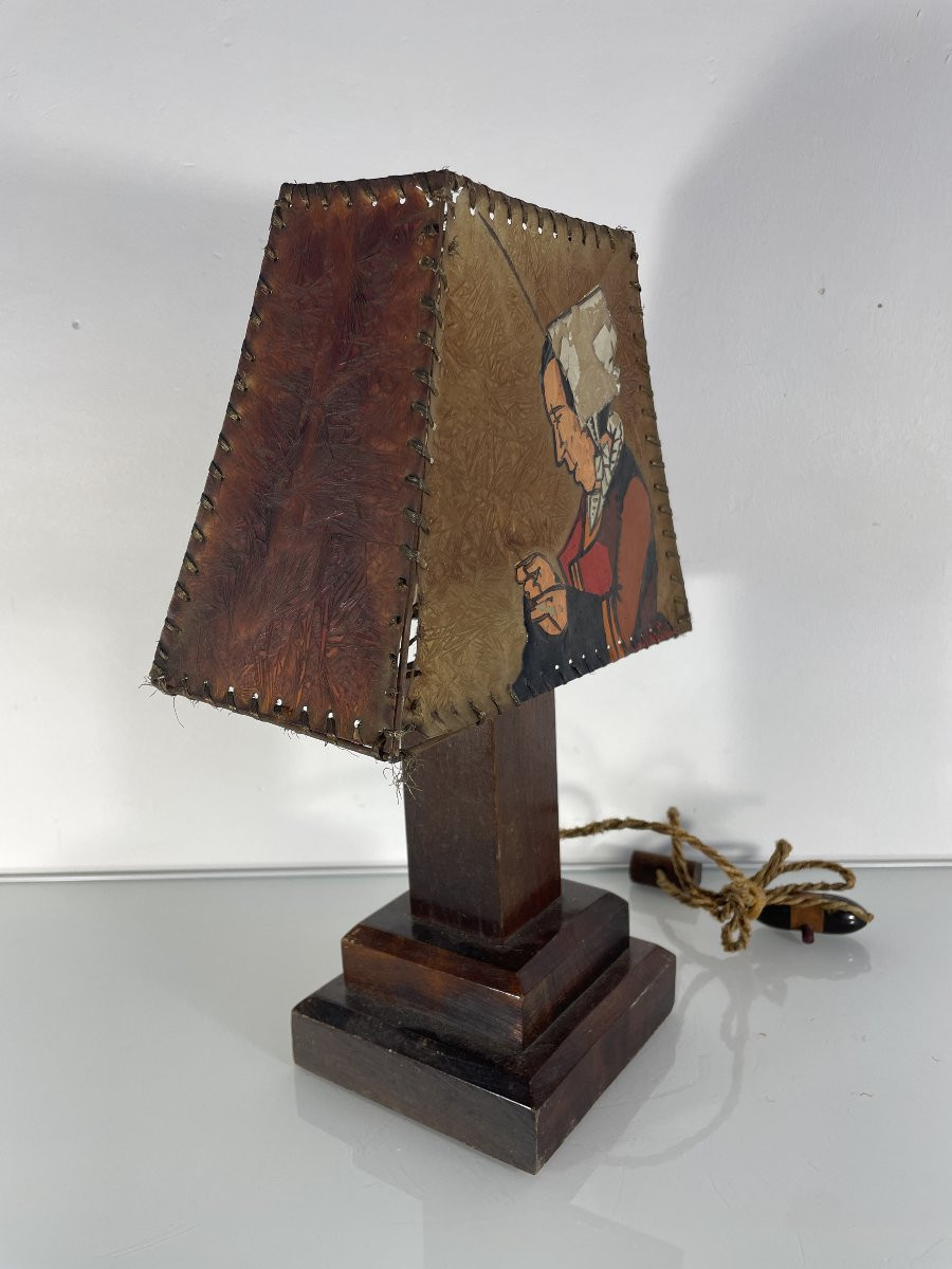 Paul Fouillen  (1899-1958) - Lampe Art Deco-photo-4