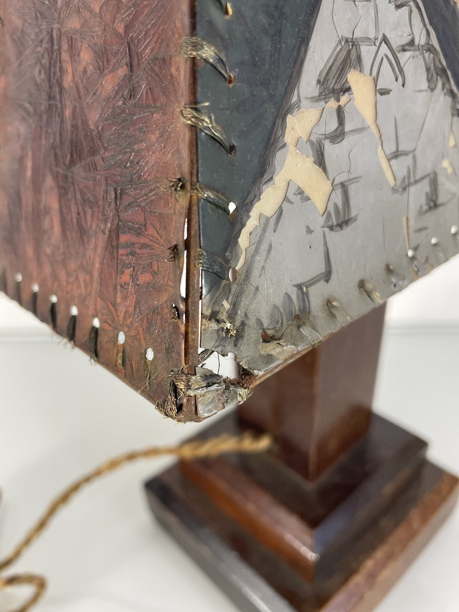 Paul Fouillen  (1899-1958) - Lampe Art Deco-photo-1