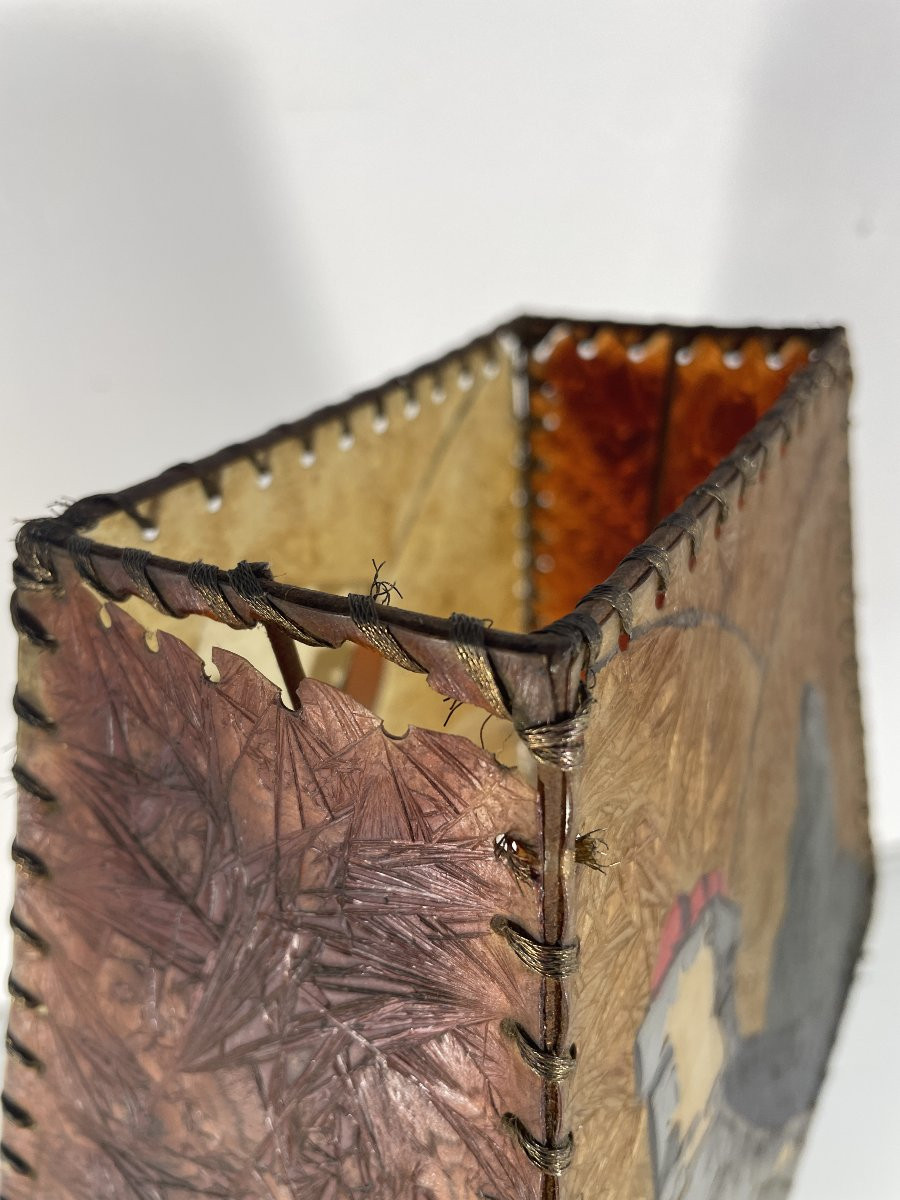 Paul Fouillen  (1899-1958) - Lampe Art Deco-photo-2