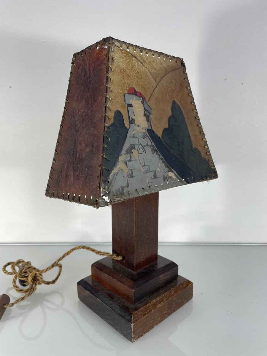 Paul Fouillen  (1899-1958) - Lampe Art Deco-photo-4