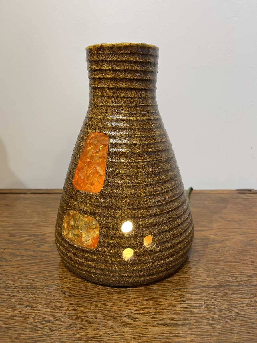 Lampe Accolay - Céramique & résine-photo-2