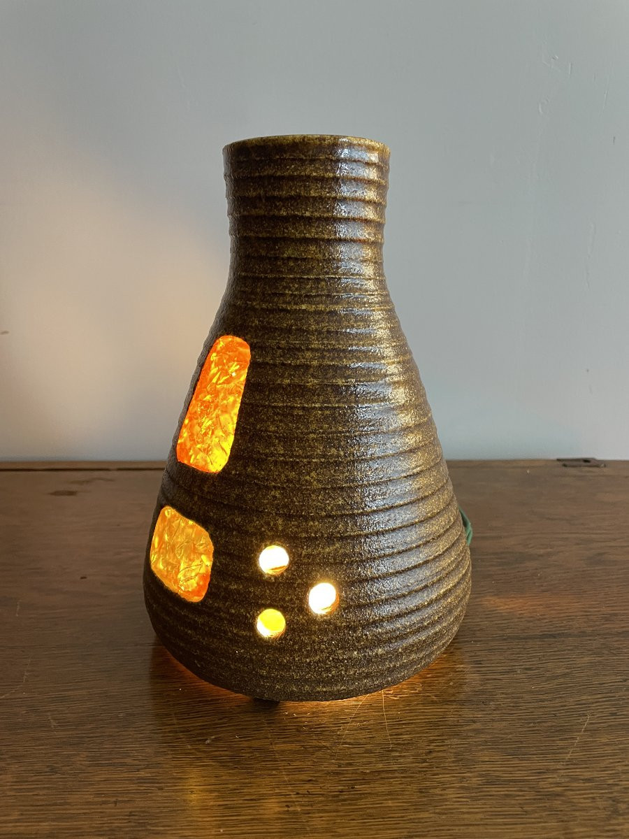 Lampe Accolay - Céramique & résine-photo-2