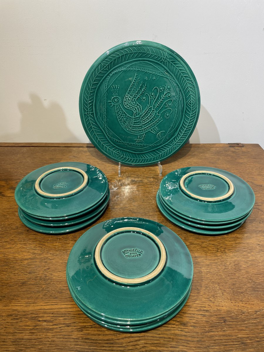 Pierre Toulhoat (1923-2014) - Service à dessert - Keraluc-photo-3