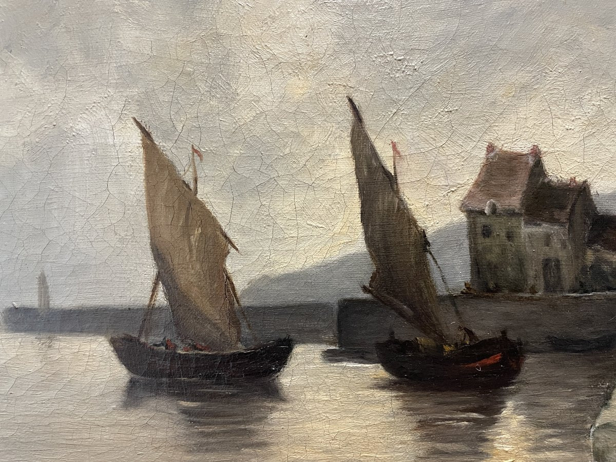 Théophile Louis Deyrolle (1844-1923) - Port Scene-photo-1