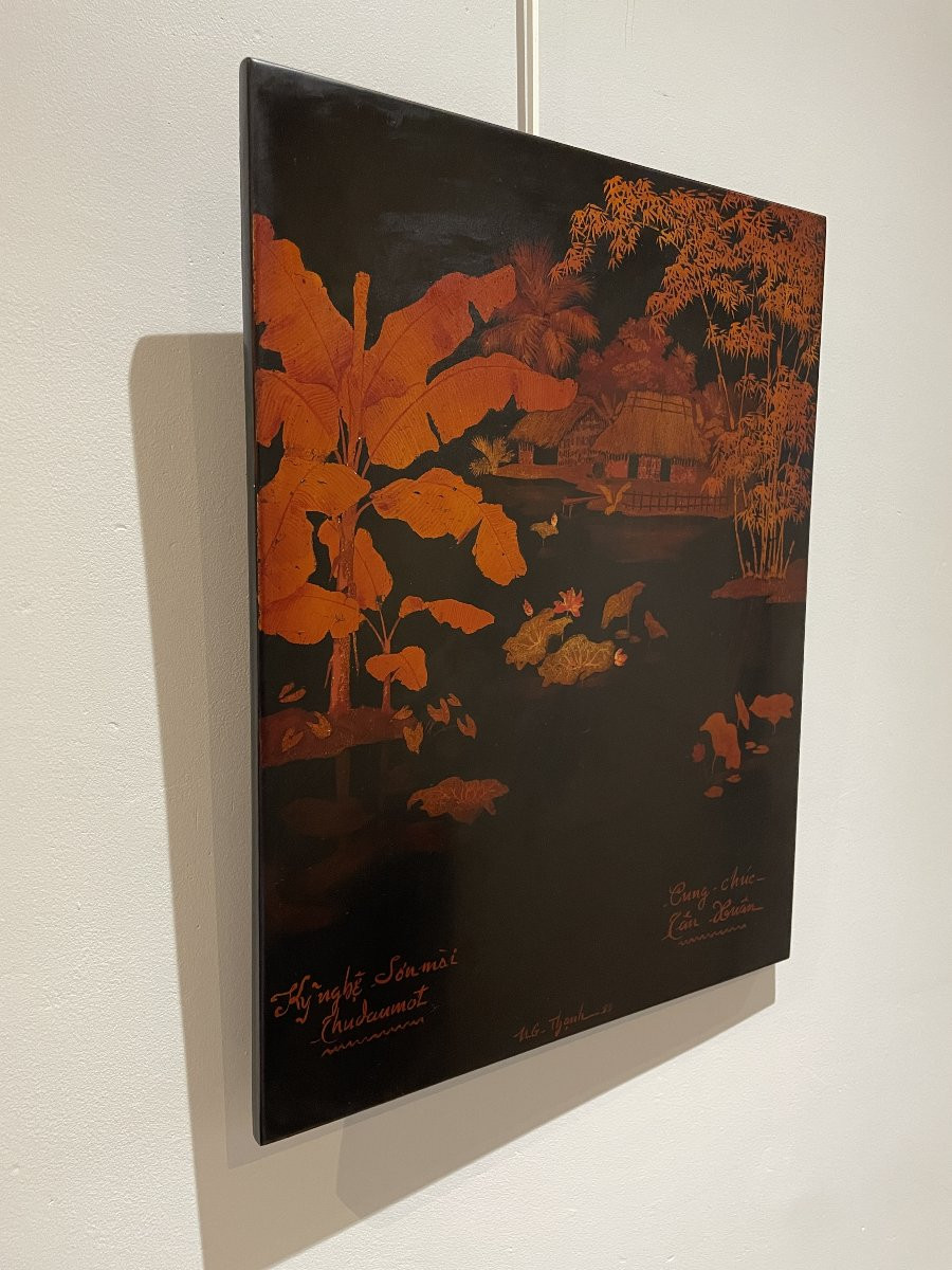 Nguyen Thanh Le (1919-2003) ?- Laque 1953 - Indochine Vietnam-photo-3