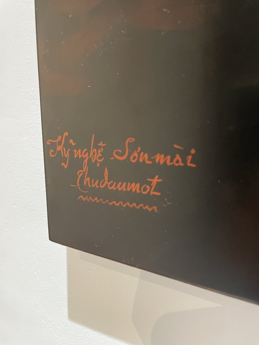 Nguyen Thanh Le (1919-2003) ?- Laque 1953 - Indochine Vietnam-photo-3