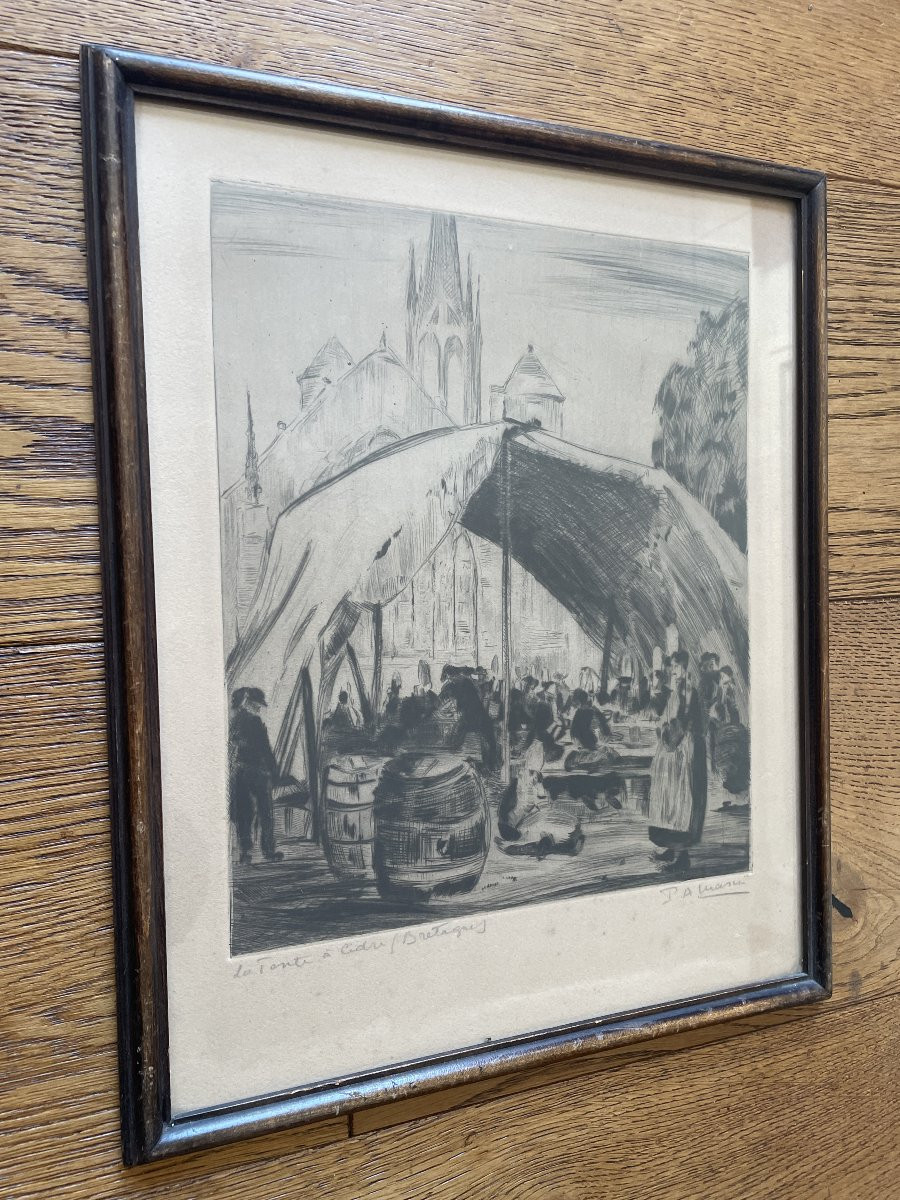 Masui Paul-auguste (1888-1981) - Breton Scenes: The Cider Tent-photo-4