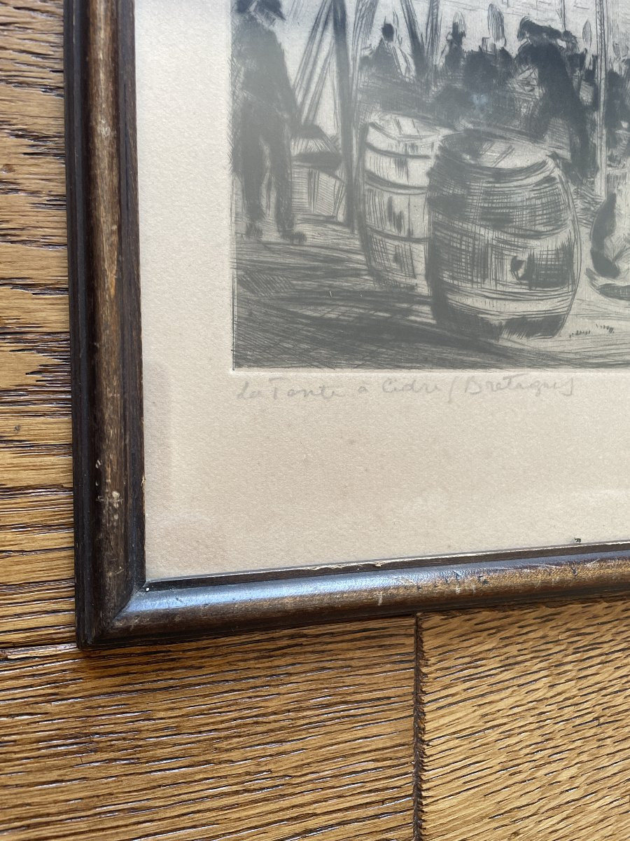 Masui Paul-auguste (1888-1981) - Breton Scenes: The Cider Tent-photo-1