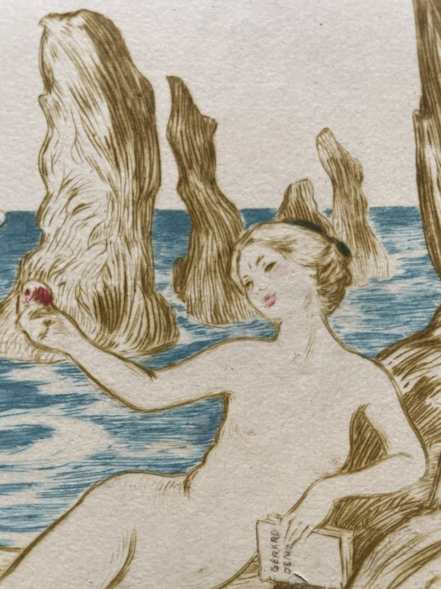 Emile Malo-Renault (1870-1938) - La bretonne au serpent-photo-2