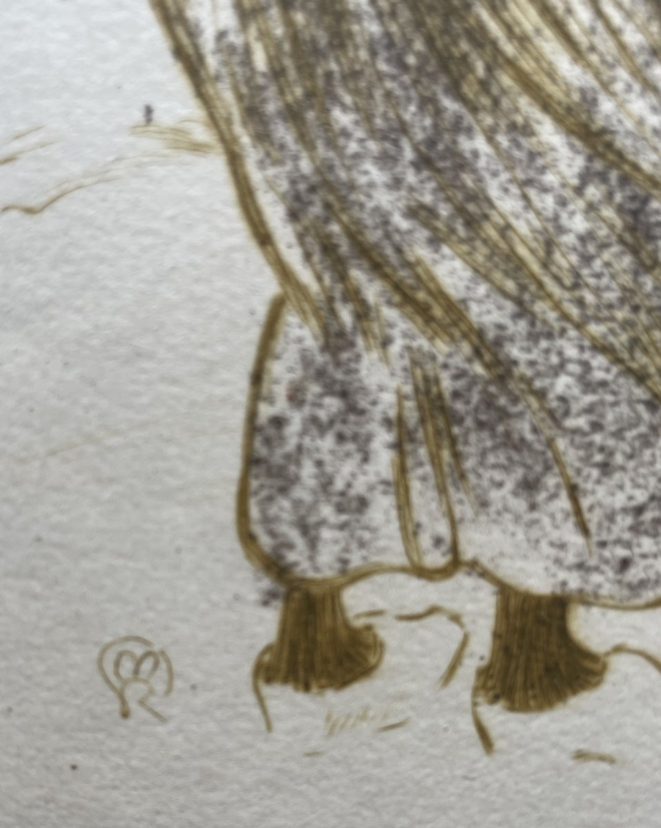 Emile Malo-Renault (1870-1938) - La bretonne au serpent-photo-3