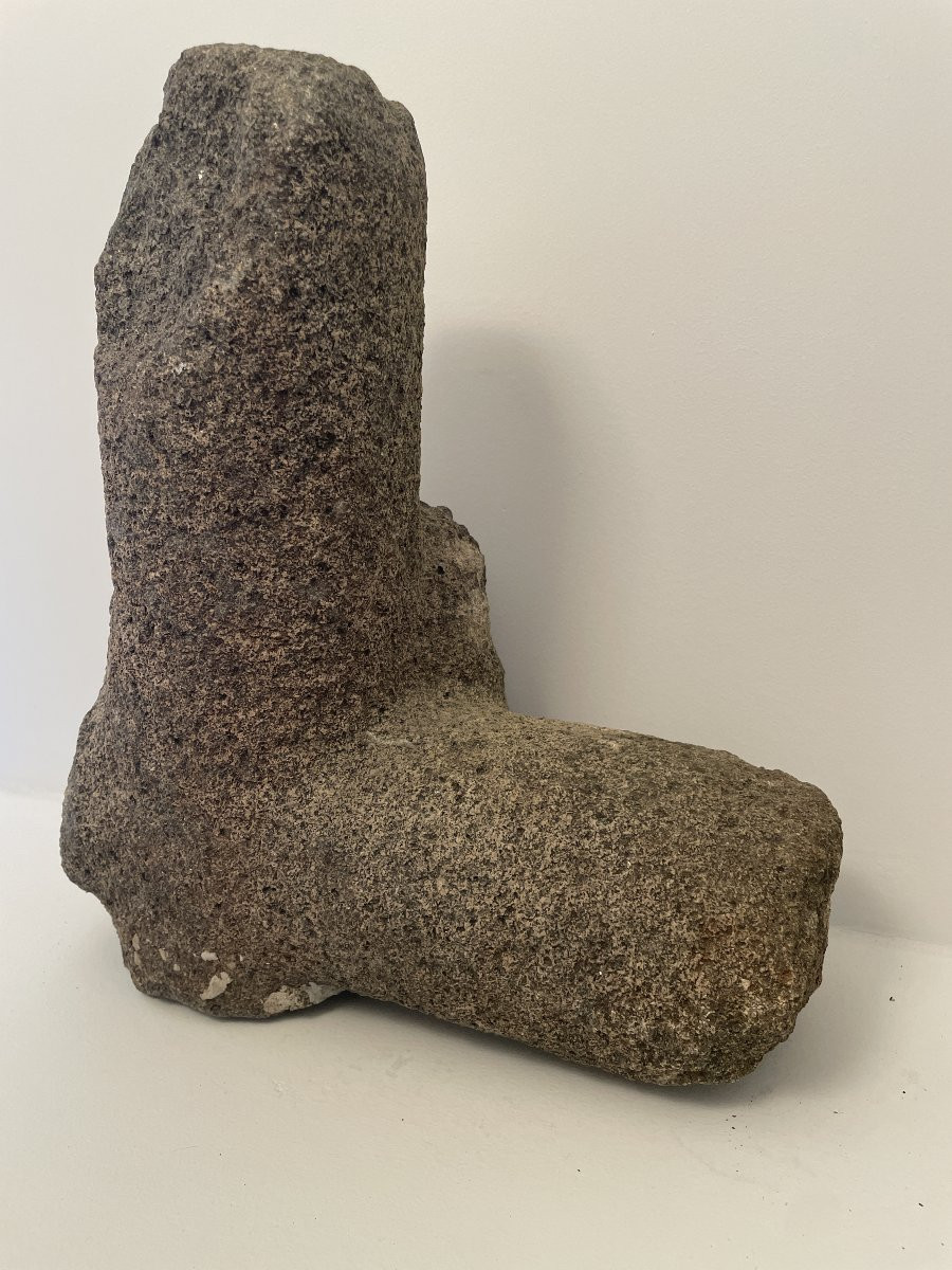 Crucifix en grès - Christ - Période médiévale - XVe siècle-photo-3