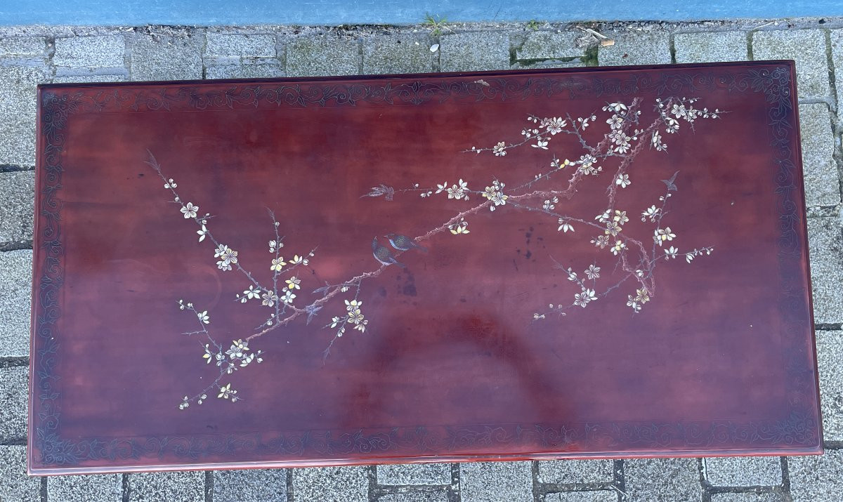 Nguyen Thanh Le (1919-2003) - Table laquée - Indochine Vietnam-photo-2