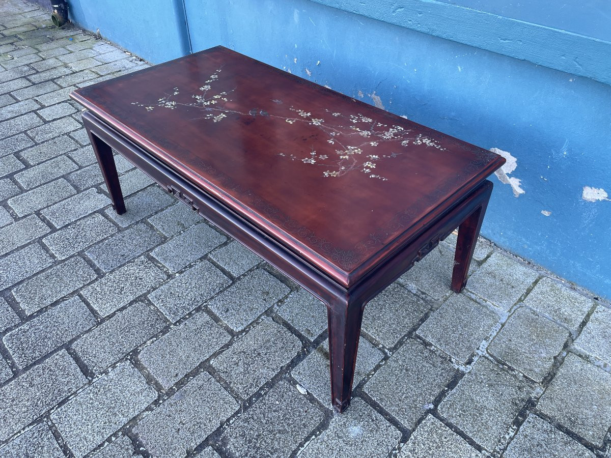 Nguyen Thanh Le (1919-2003) - Table laquée - Indochine Vietnam-photo-4