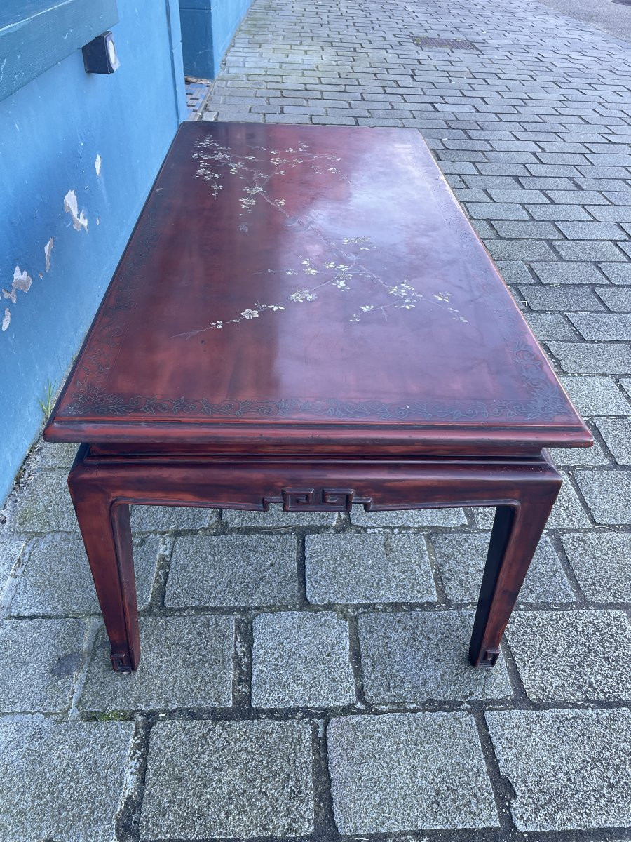 Nguyen Thanh Le (1919-2003) - Table laquée - Indochine Vietnam-photo-4