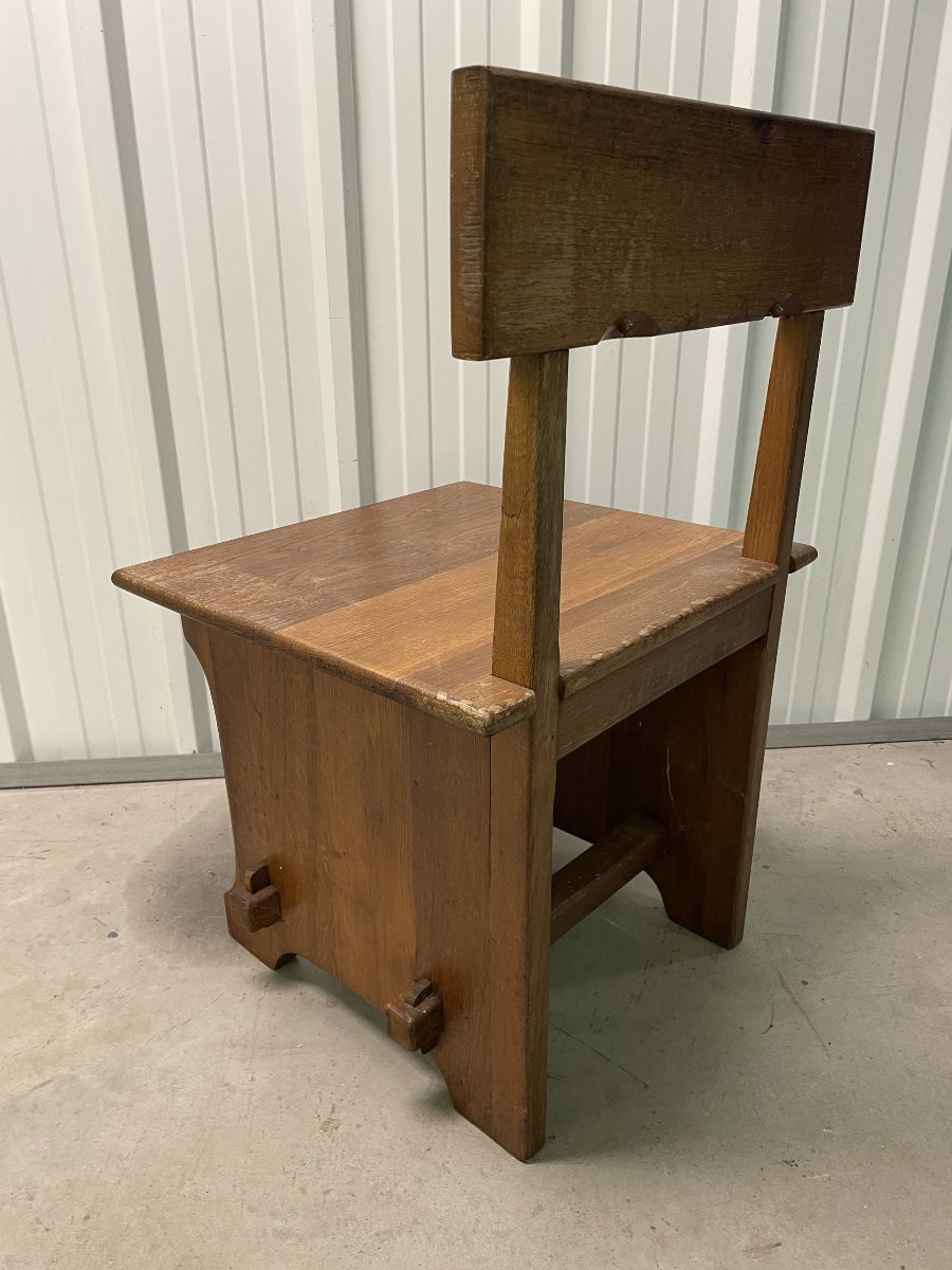Pair Of Brutalist Chairs In Elm - 50s-photo-3