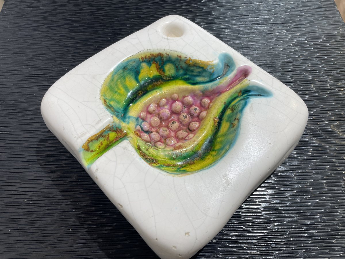 Georges Jouve (1910-1964)  - Cendrier - Coupe au décor grenade-photo-4