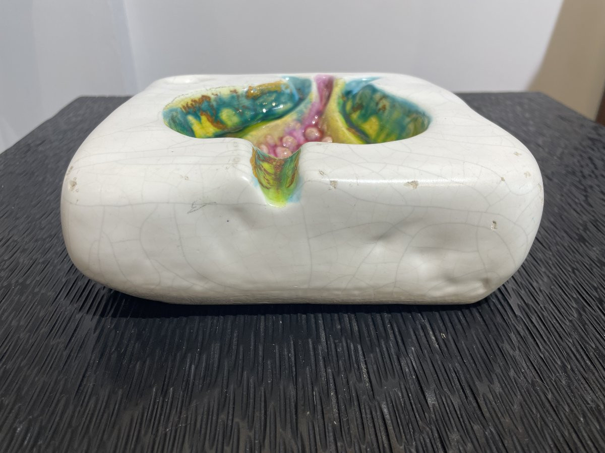 Georges Jouve (1910-1964)  - Cendrier - Coupe au décor grenade-photo-7