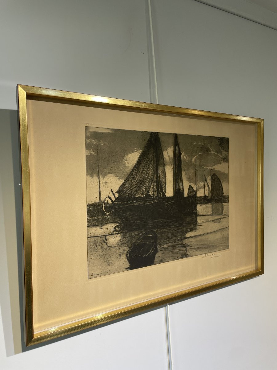 Paul-Auguste Masui (1888-1981) - Départ pour la pêche-photo-3