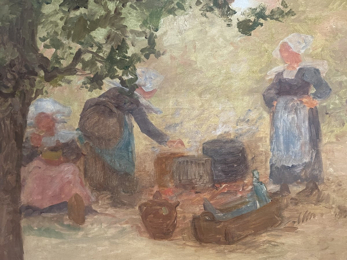 Théophile Louis Deyrolle (1844-1923) - Décor du Grand Hotel des Dunes - Beg-Meil-photo-4