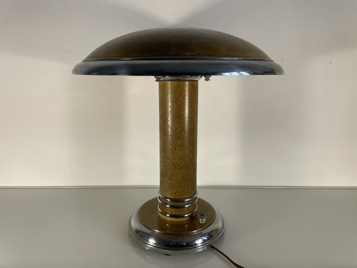 Georges Halais (1893-1945) - Mushroom Lamp - Art Deco-photo-7