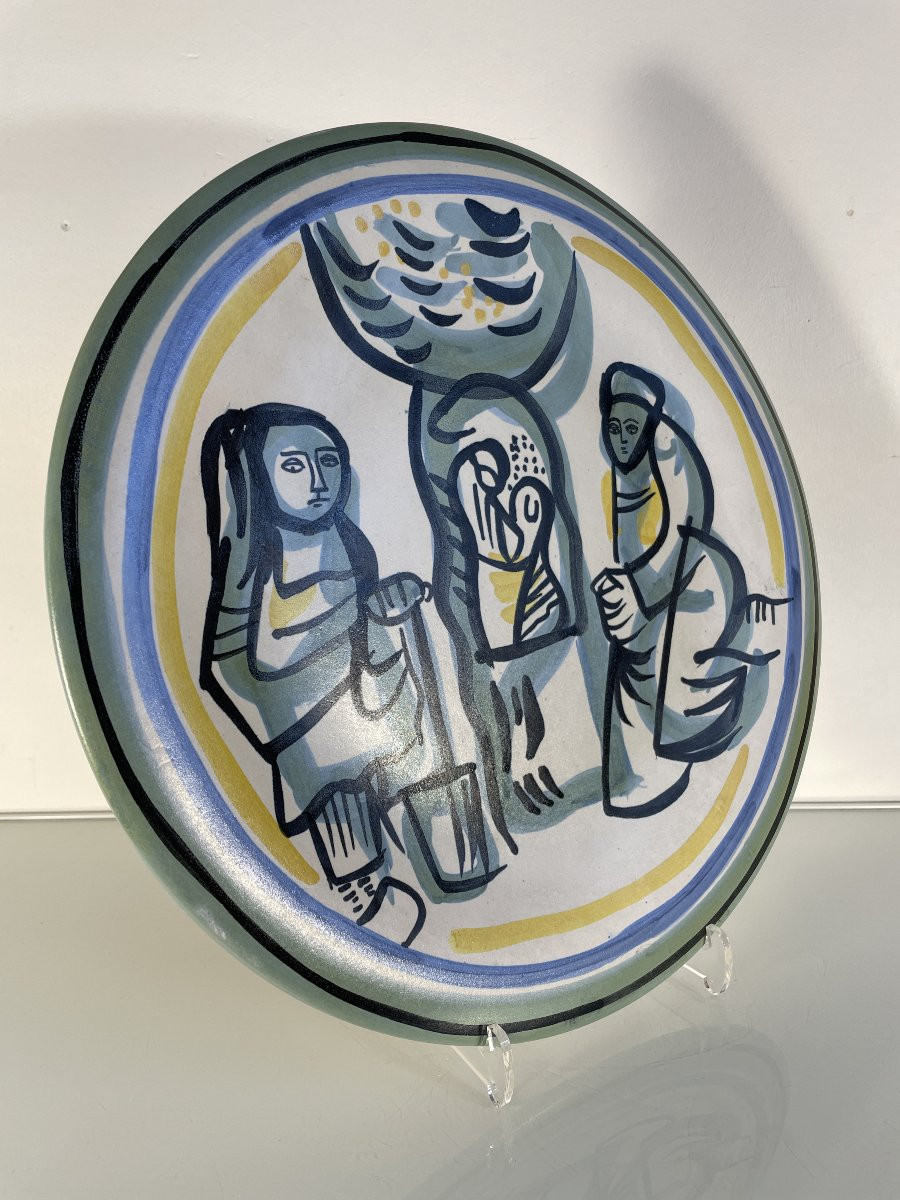 René Quéré (1932-2021) - Grand plat - Keraluc-photo-2