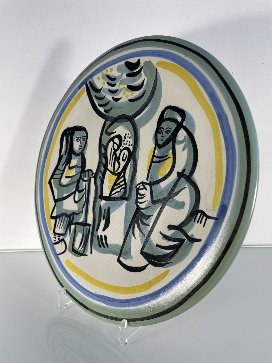 René Quéré (1932-2021) - Grand plat - Keraluc-photo-3