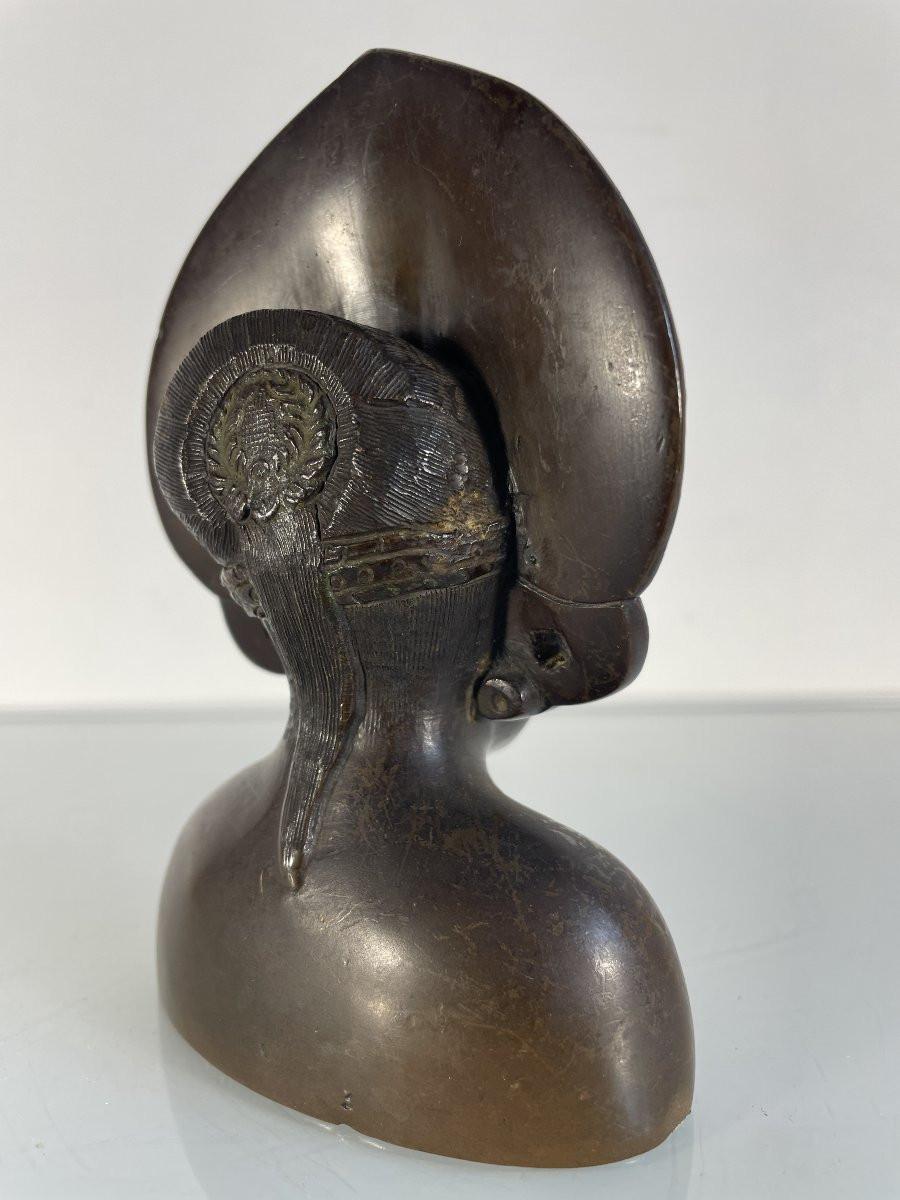 Buste en bronze - Ecole vietnamienne des années 1930 - Indochine-photo-2