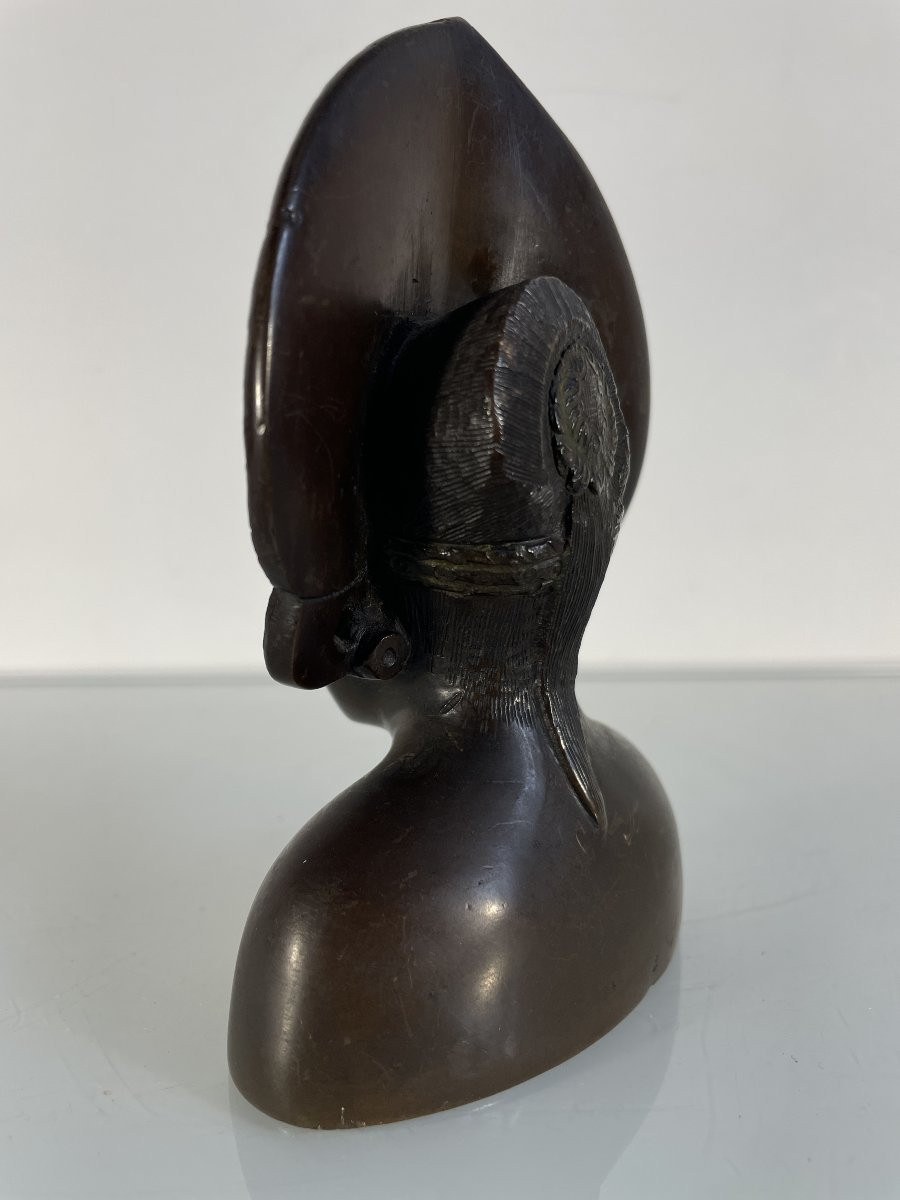 Buste en bronze - Ecole vietnamienne des années 1930 - Indochine-photo-4
