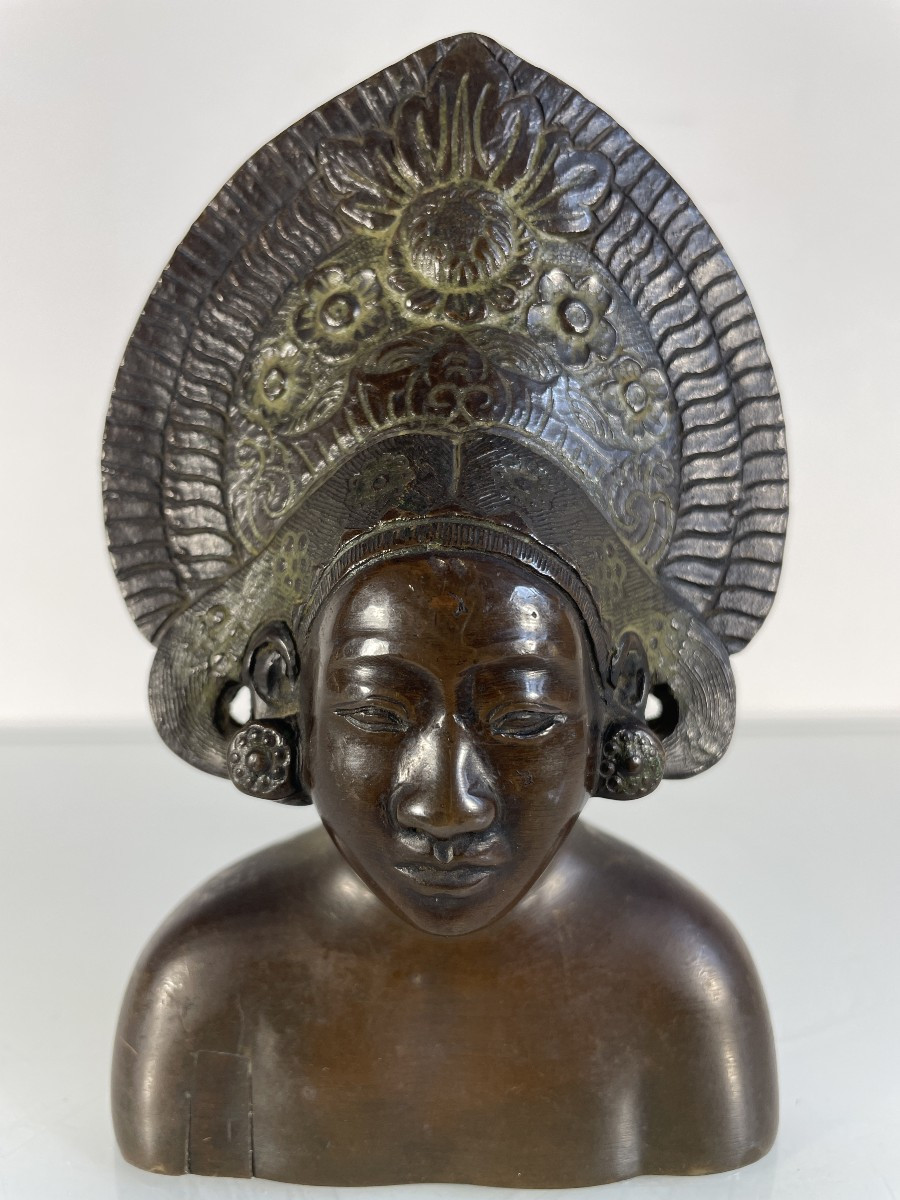 Buste en bronze - Ecole vietnamienne des années 1930 - Indochine