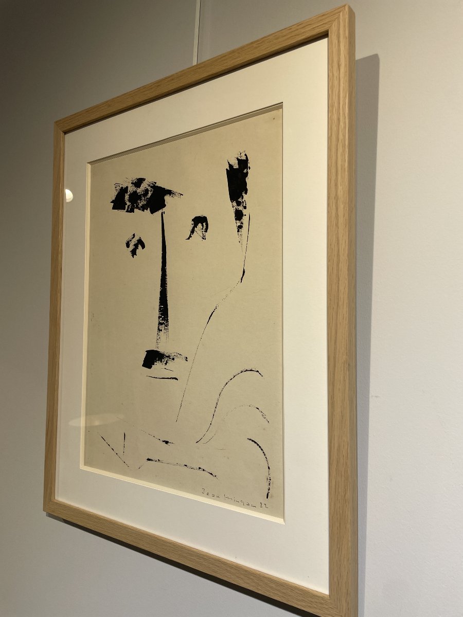 Jean Mingam (1927-1987) - Portrait - India Ink - 1982-photo-3