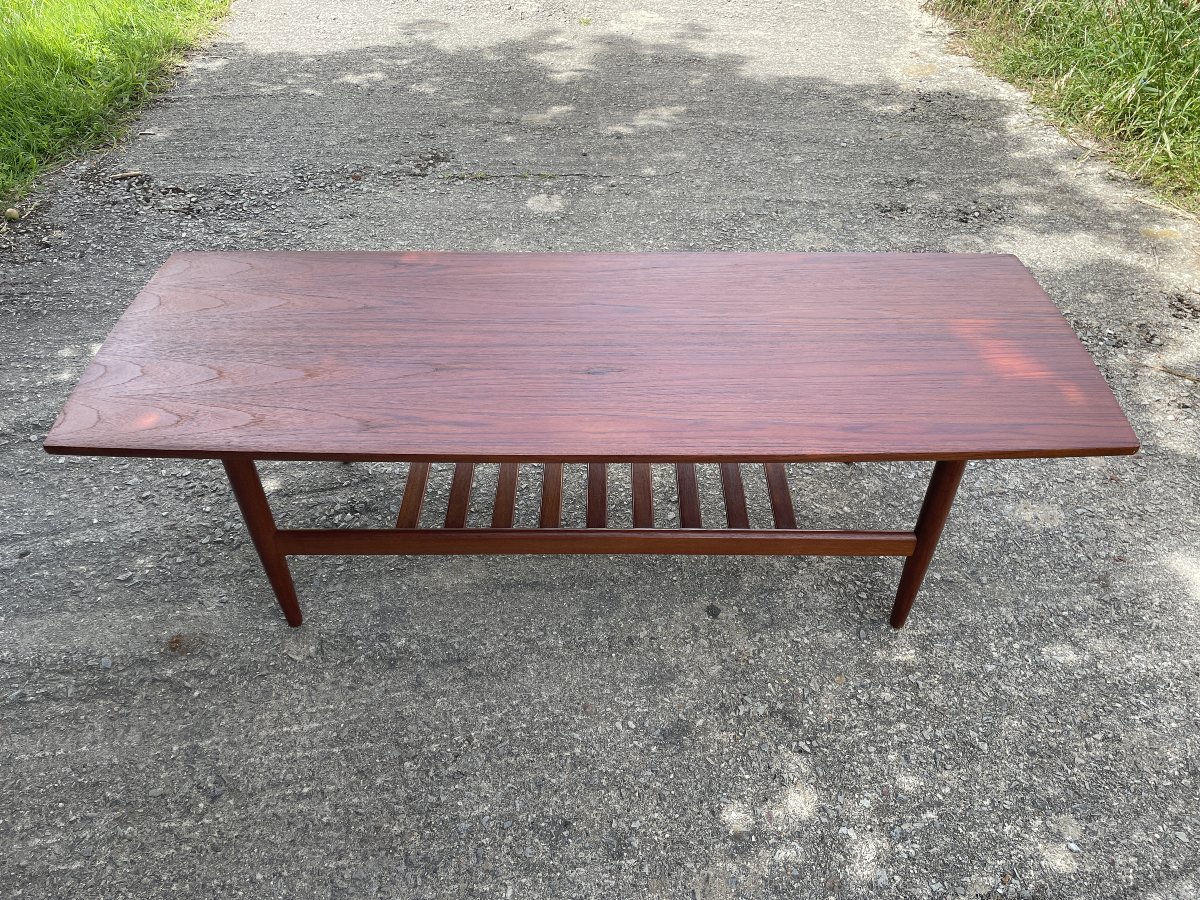 Grete Jalk (1920-2006) attribué à - Grande table basse scandinave-photo-1