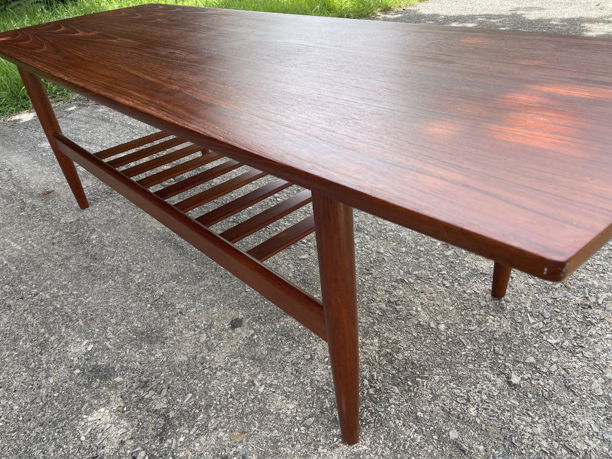 Grete Jalk (1920-2006) attribué à - Grande table basse scandinave-photo-4