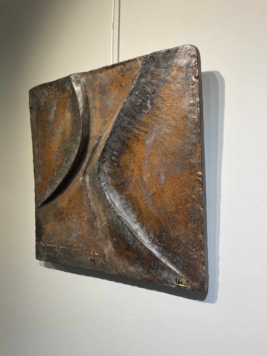 Helmut Schaffenacker (1921-2010) - Grande plaque murale abstraite