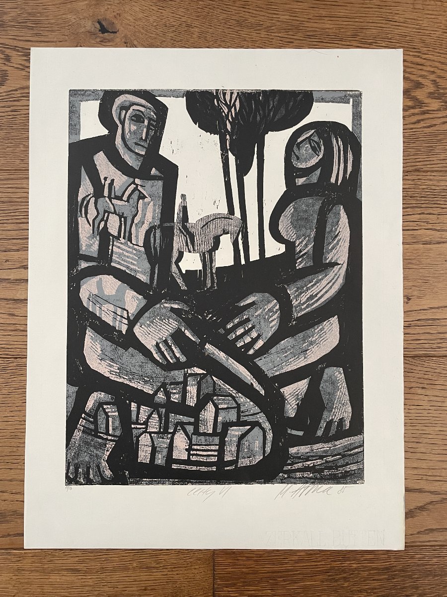Miroslav Houra (1933–2006) - Couple With Horses