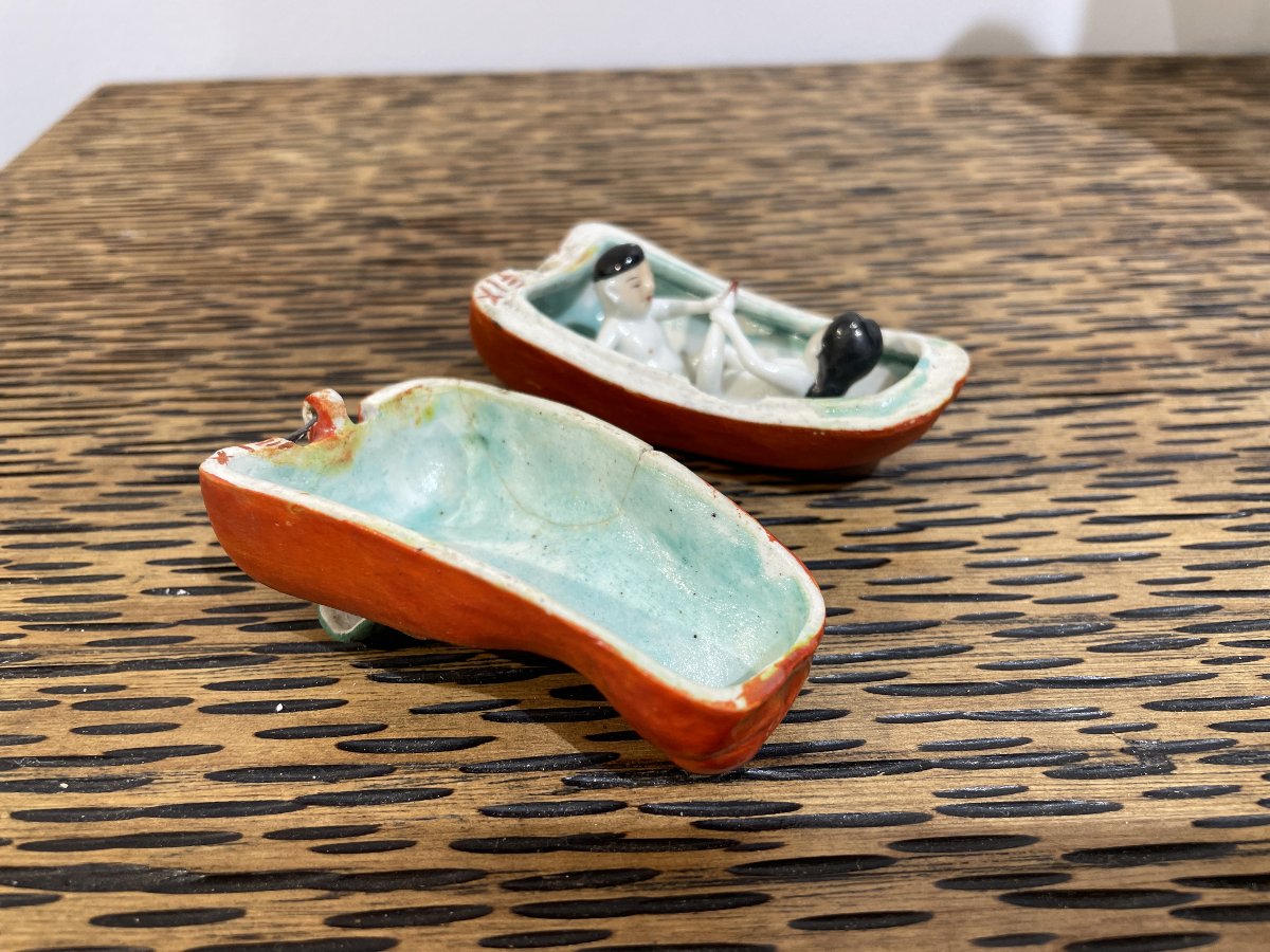 Chine - Miniature érotique en porcelaine-photo-1
