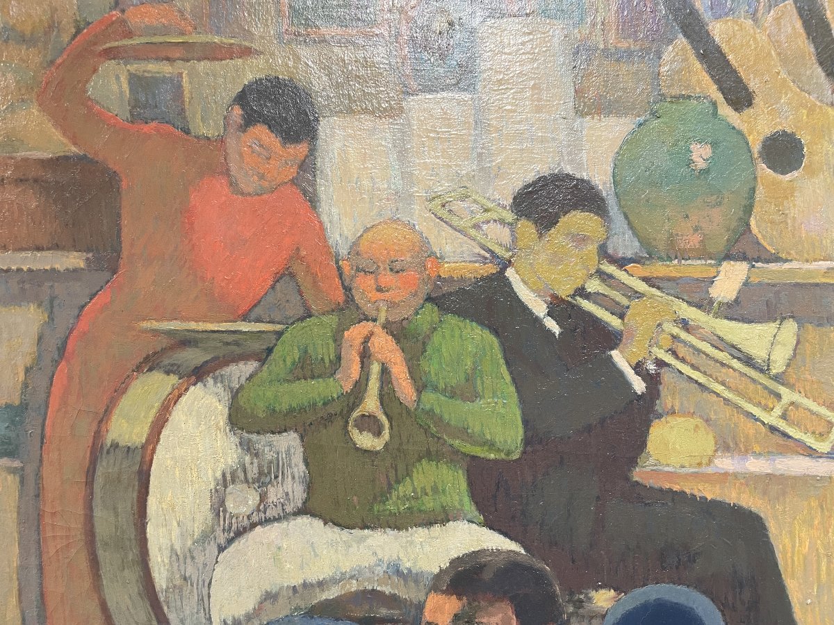 Emile Dancre (1901-1977) - La fête foraine - Période Art Déco-photo-4
