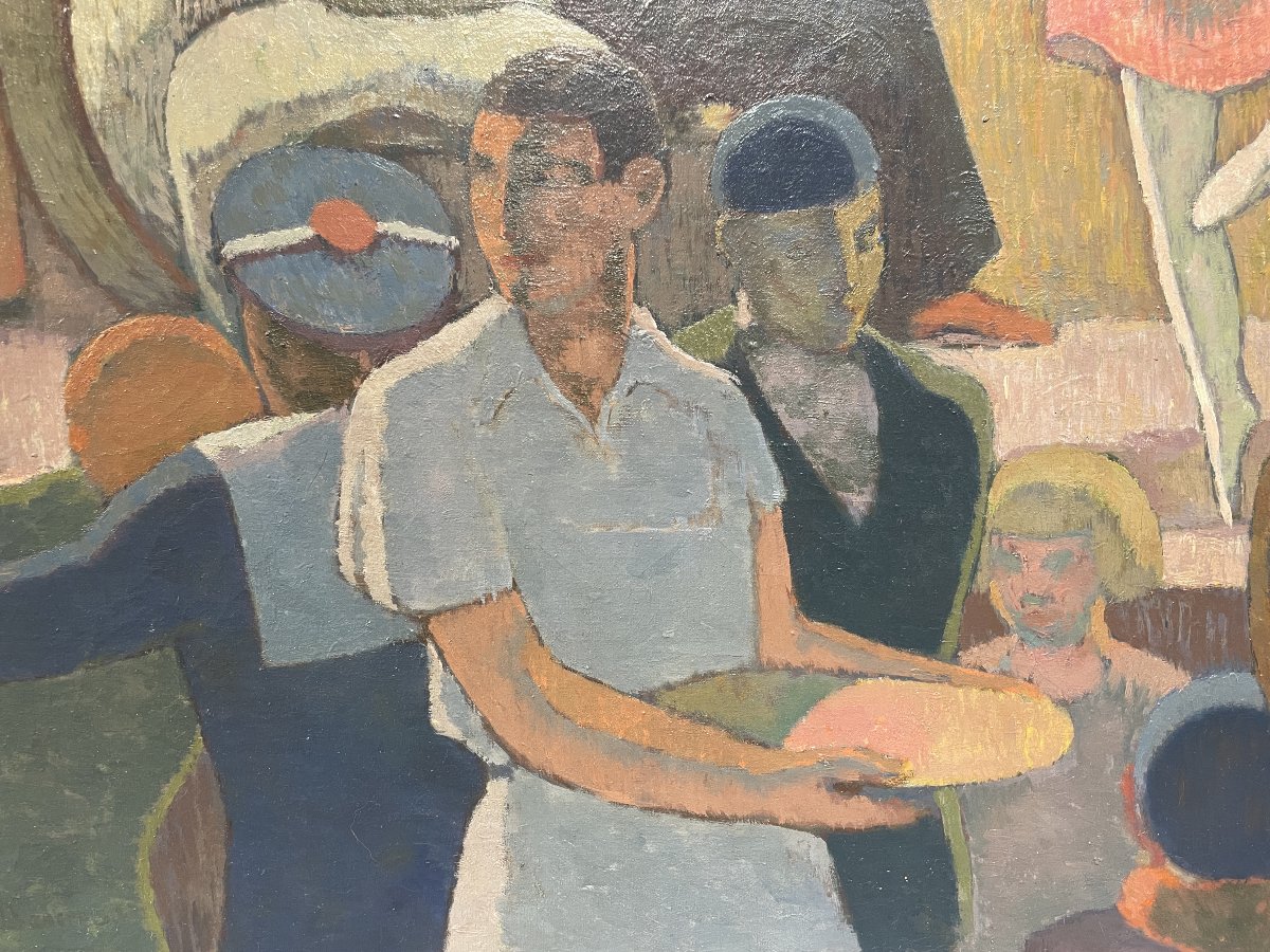 Emile Dancre (1901-1977) - La fête foraine - Période Art Déco-photo-1
