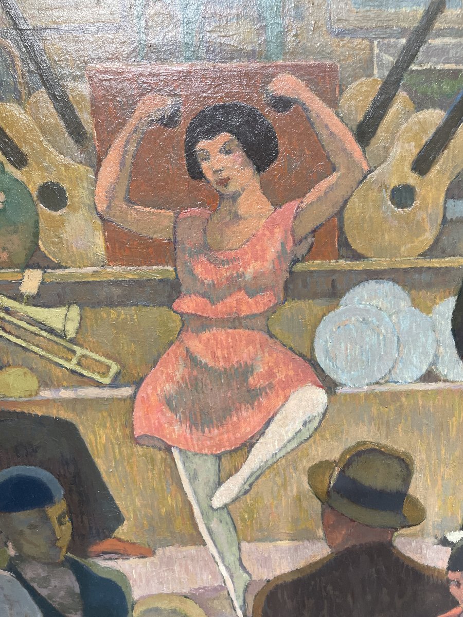 Emile Dancre (1901-1977) - La fête foraine - Période Art Déco-photo-3