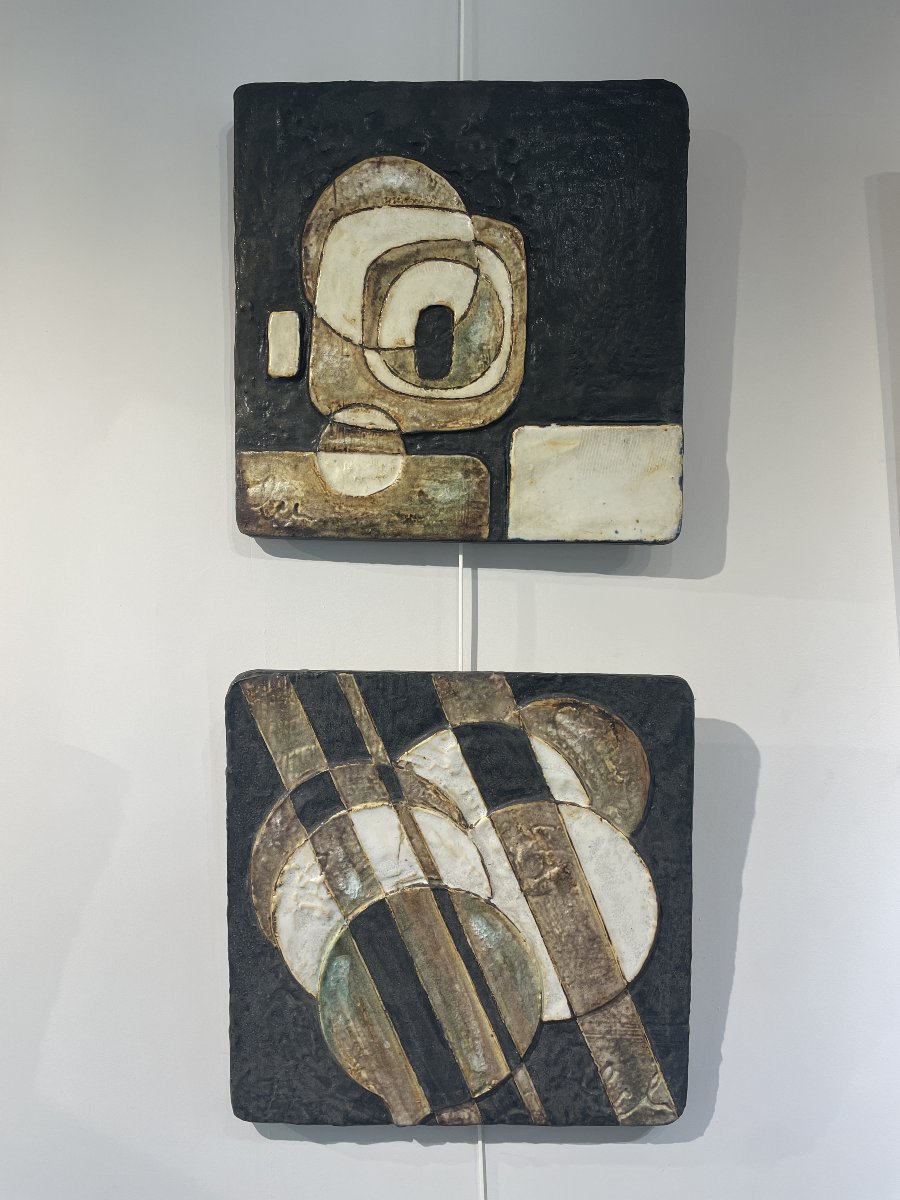 Helmut Schaffenacker (1921–2010) - Ceramic Plaque With Spheres-photo-3