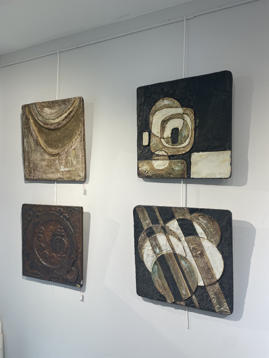 Helmut Schaffenacker (1921–2010) - Ceramic Plaque With Spheres-photo-4