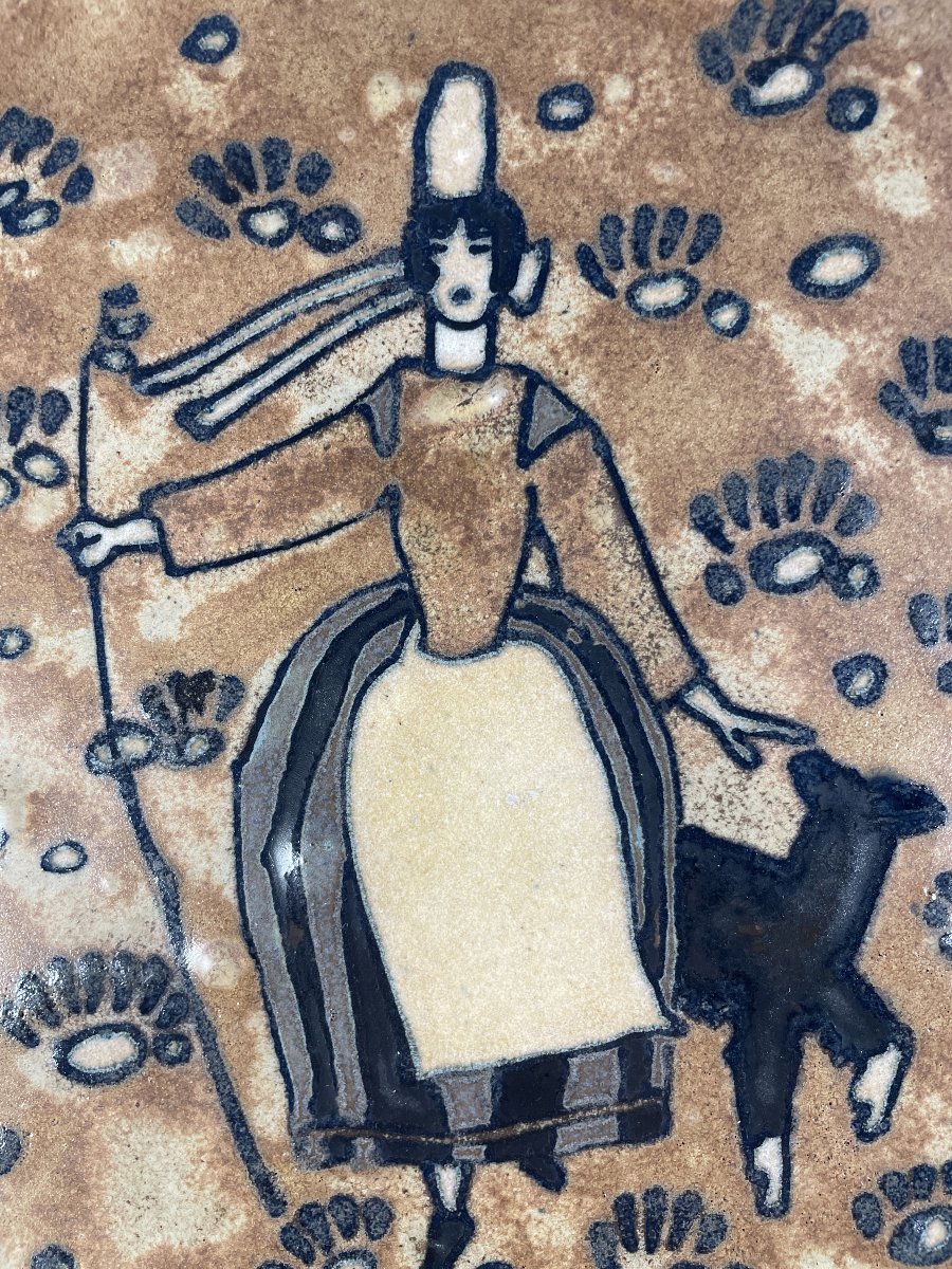 Pierre Abadie-landel (1896–1972) - Odetta Quimper - Art Deco Stoneware-photo-2