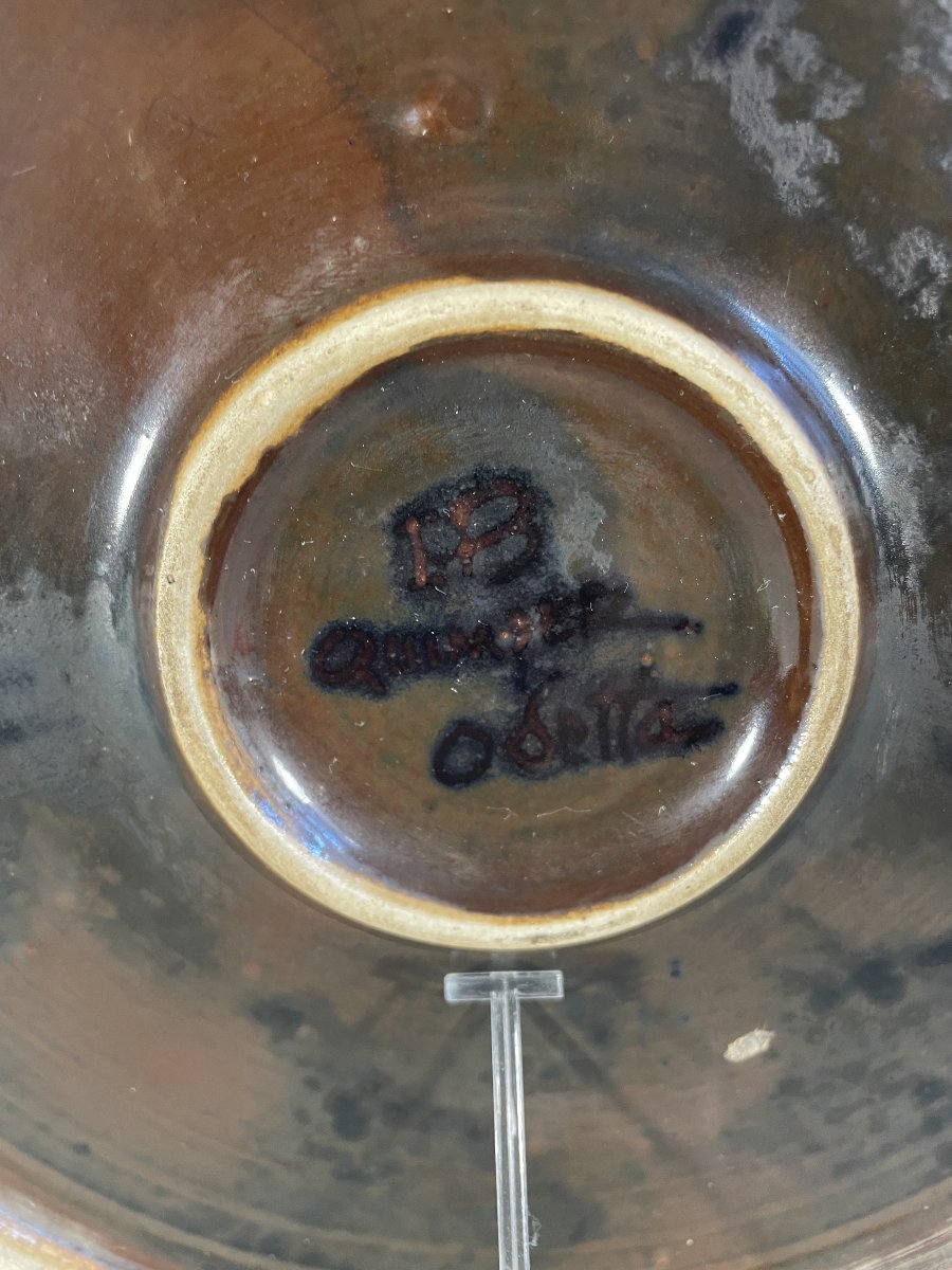 Pierre Abadie-landel (1896–1972) - Odetta Quimper - Art Deco Stoneware-photo-1