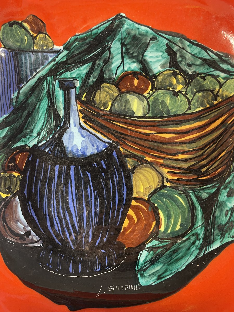 Céramique Italienne - Grande coupe signée L. Guarino