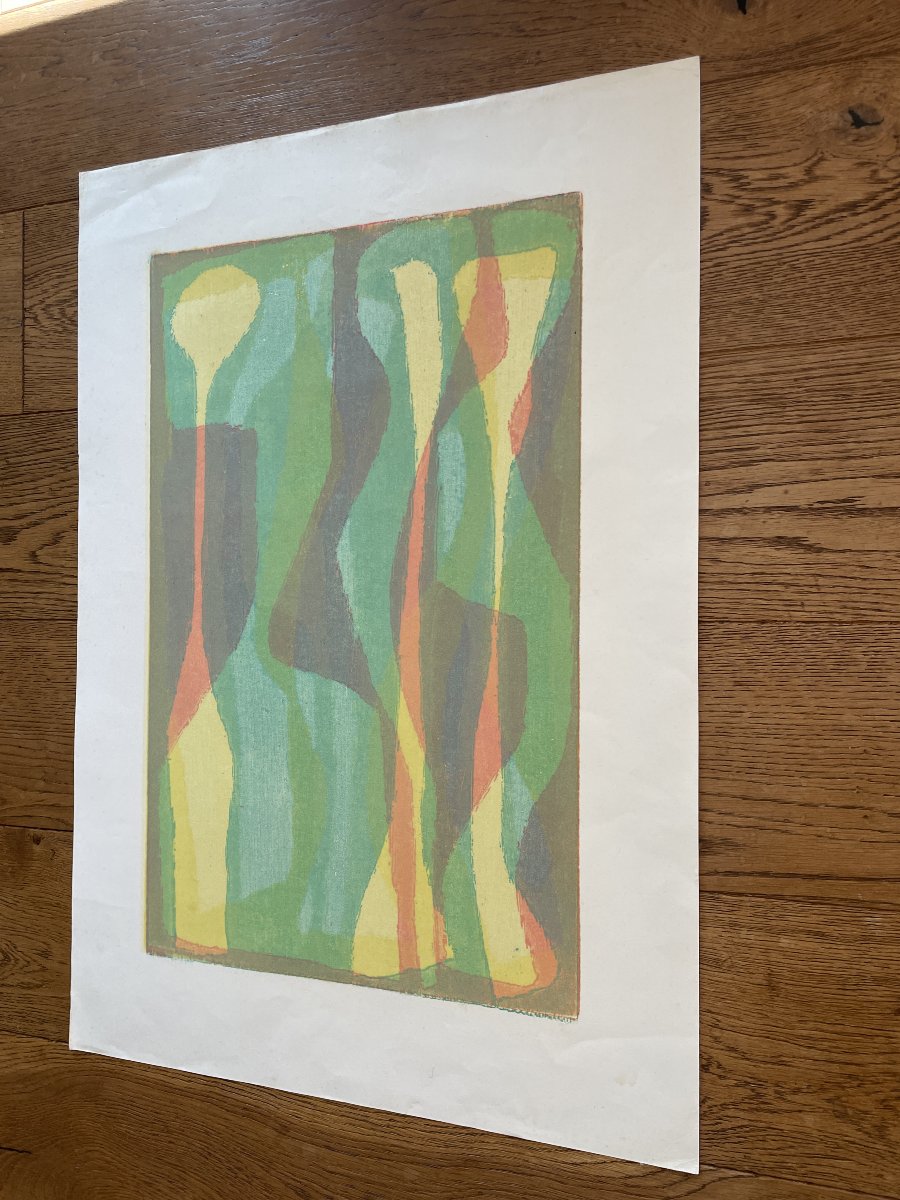 Alwin Carstens (1906–1982) - Color Lithograph D-photo-1
